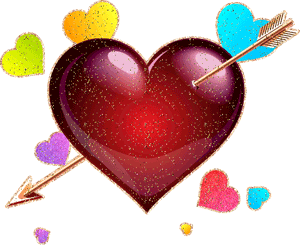 Gif animé coeur percé